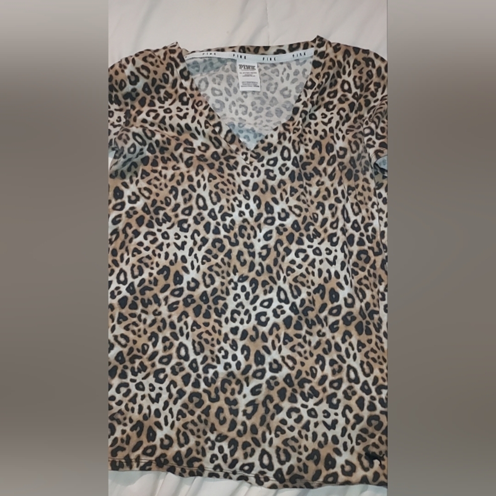 Pink Victoria's Secret Leopard Print Top